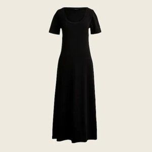 J. Crew knit 100 percent cotton midi black dress